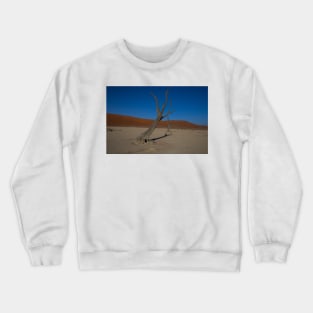 Fossilised tree in the Namibian Desert Crewneck Sweatshirt